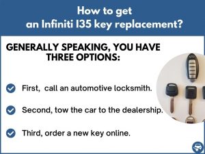 How to get an Infiniti I35 replacement key