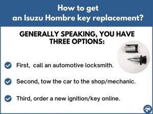  How to get an Isuzu Hombre replacement key