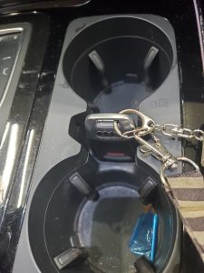 Designated place for key fob to start your Audi in case the key fob battery is dead