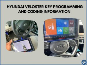 Automotive locksmith programming a Hyundai Veloster key on-site