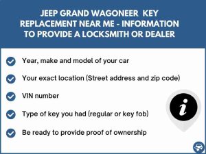 Jeep Grand Wagoneer key replacement service near your location - Tips