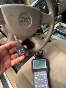 Jeep Liberty transponder key coded by an automotive locksmith