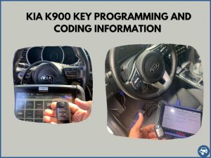 Automotive locksmith programming a Kia K900 key on-site