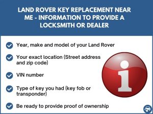 Land Rover key replacement near me - Relevant information