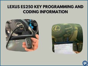 Automotive locksmith programming a Lexus ES250 key on-site