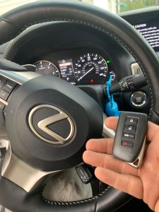 Automotive locksmith coding a Lexus RCF key fob