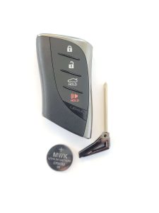 Lexus key fob, emergency key and battery 