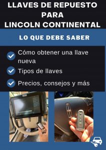 Llave de repuesto para Lincoln Continental - todo lo que necesita saber