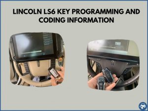 Automotive locksmith programming a Lincoln LS6 key on-site