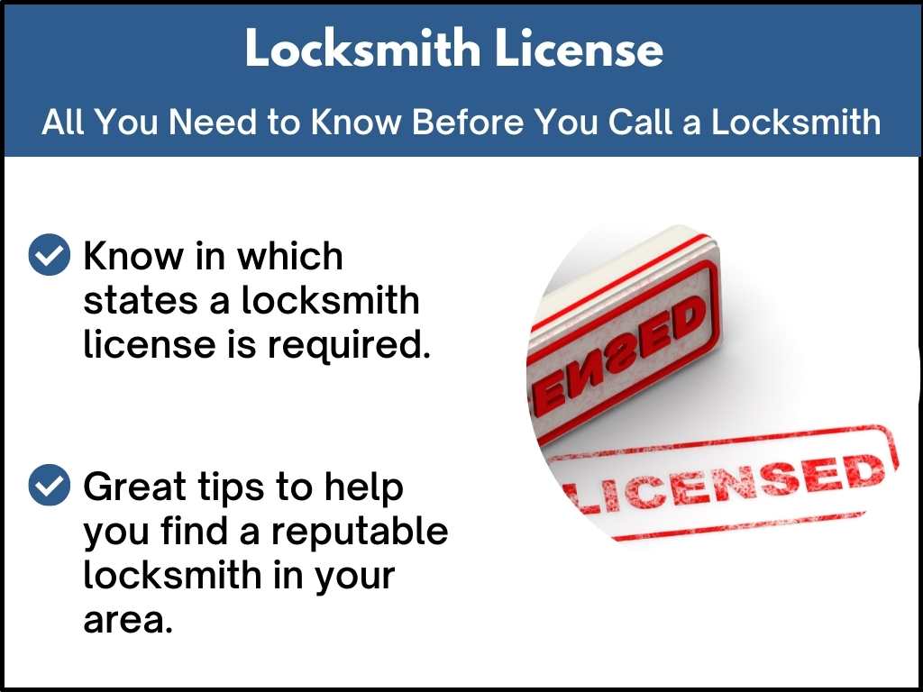 Locksmith license information