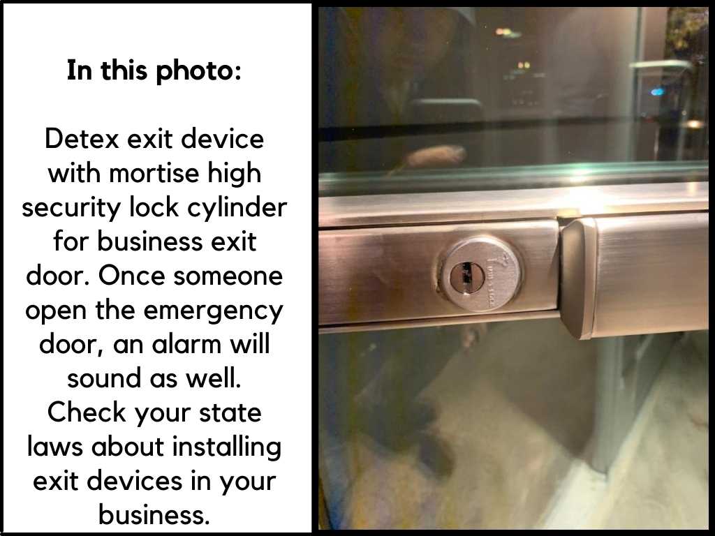 Locksmith for office detex exit device