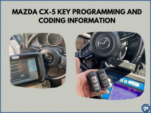 Automotive locksmith programming a Mazda CX-5 key on-site