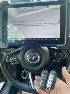 All Mazda CX-7 key fobs and transponder keys must be coded with the car on-site