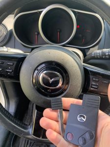 Mazda key fob and emergency key - require coding