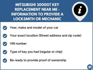 Mitsubishi 3000GT key replacement service near your location - Tips