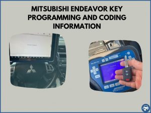 Automotive locksmith programming a Mitsubishi Endeavor key on-site