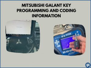 Automotive locksmith programming a Mitsubishi Galant key on-site