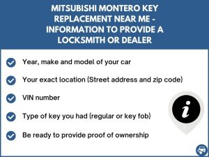 Mitsubishi Montero key replacement service near your location - Tips