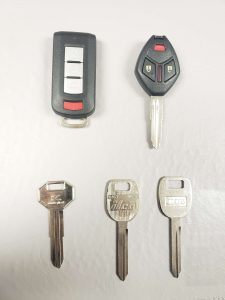 Mitsubishi car keys replacement - Different years