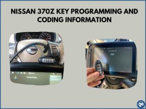 Automotive locksmith programming a Nissan 370Z key on-site