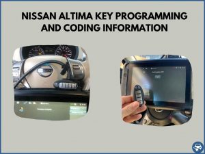 Automotive locksmith programming a Nissan Altima key on-site