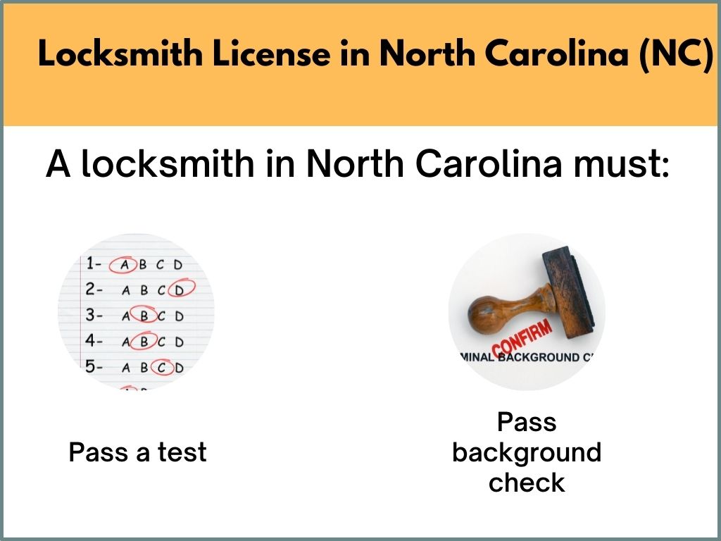 North Carolina locksmith license information