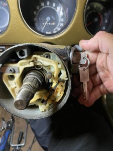 Automotive locksmith replacing older Pontiac key