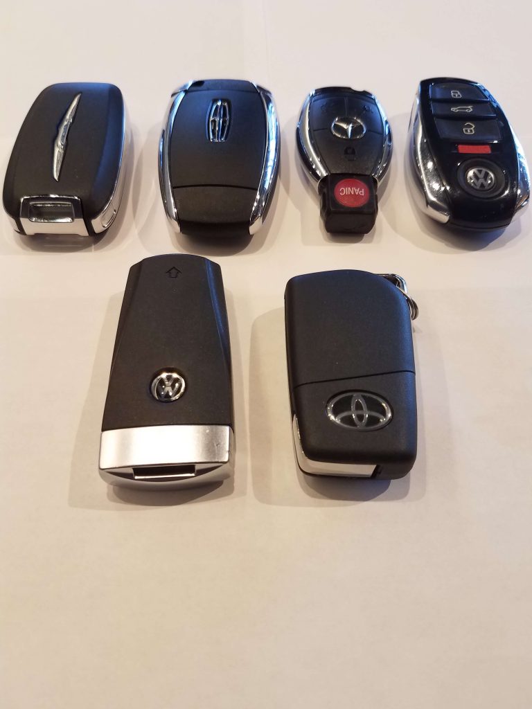 Variety of replacement key fobs