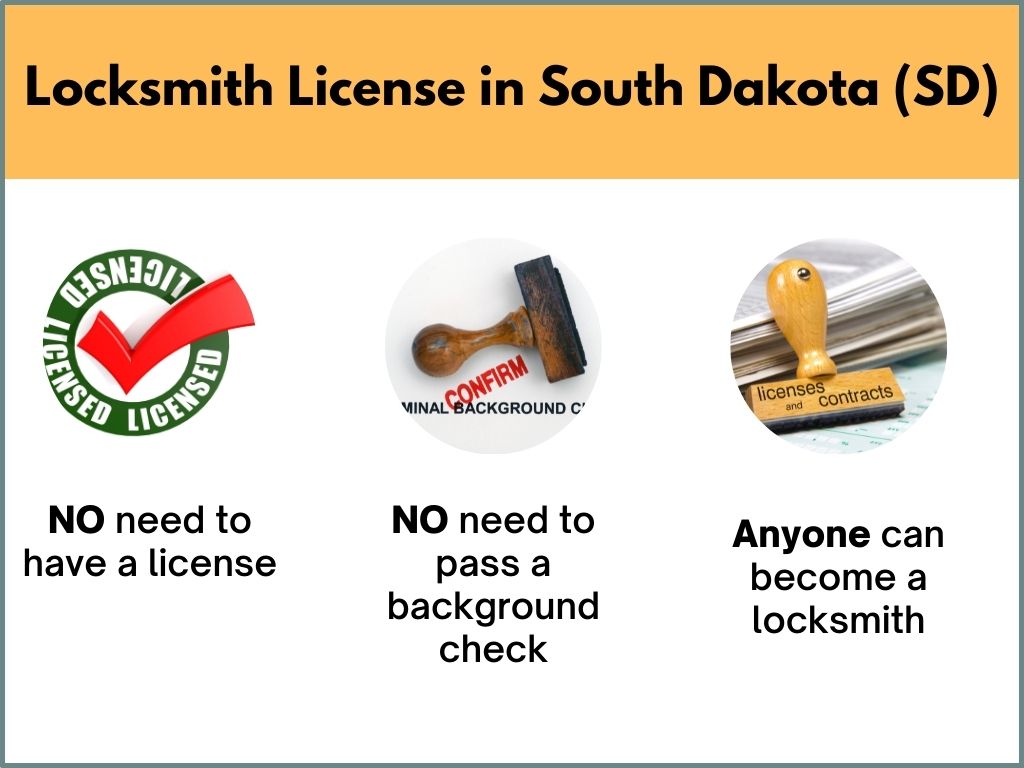 South Dakota locksmith license information