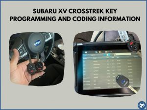 Automotive locksmith programming a Subaru XV Crosstrek key on-site