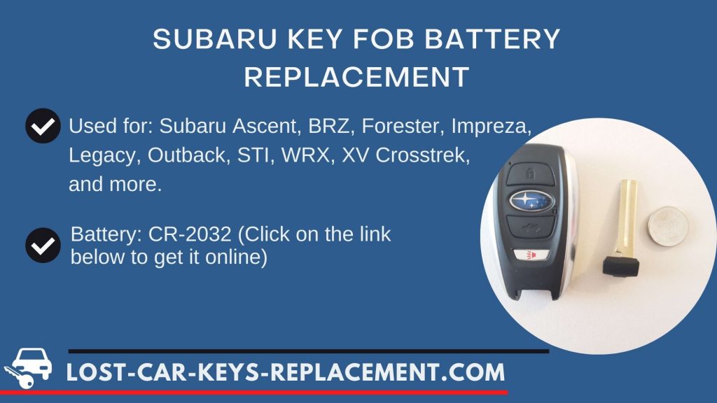 access key low battery subaru