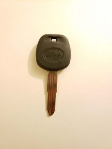 Transponder chip key for a Toyota MR2 Spyder