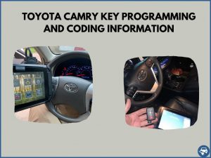 Automotive locksmith programming a Toyota Camry key on-site
