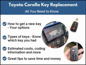 Toyota Corolla key replacement - All you need to know