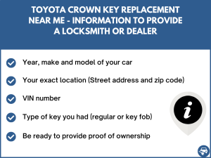 Toyota Crown key replacement service near your location - Tips