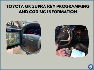 Automotive locksmith programming a Toyota GR Supra key on-site