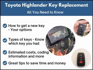 Toyota Highlander key replacement - All you need to know