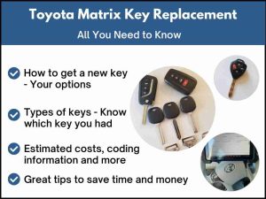 Toyota Matrix key replacement - All you need to know