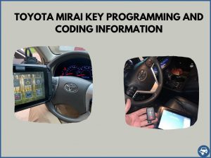 Automotive locksmith programming a Toyota Mirai key on-site