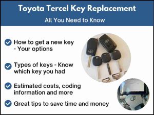 Toyota Tercel key replacement - All you need to know