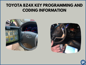 Automotive locksmith programming a Toyota bZ4X key on-site