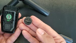 An inside look of Toyota key fob battery replacement