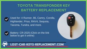 Replacement For 1994 1995 1996 1997 Toyota Camry Key Fob Remote 