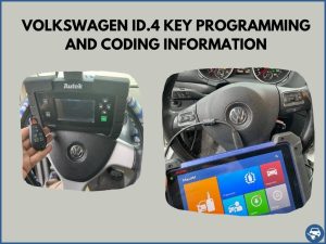 Automotive locksmith programming a Volkswagen ID.4 key on-site