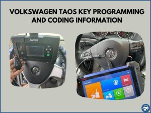 Automotive locksmith programming a Volkswagen Taos key on-site