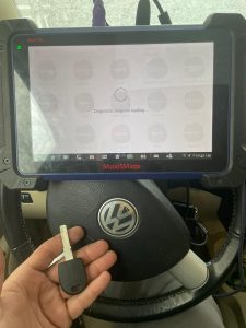 VW transponder key coded on-site
