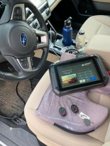 All Subaru Ascent key fobs and transponder keys must be coded with the car on-site